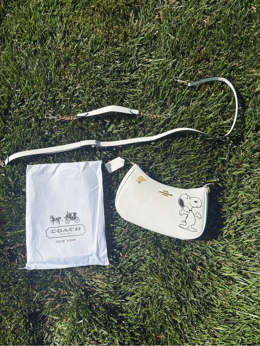 Coach Brown Leather Patch Interior Label